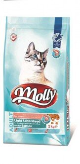 Molly Light & Sterilised Somonlu 2 kg Kedi Maması kullananlar yorumlar